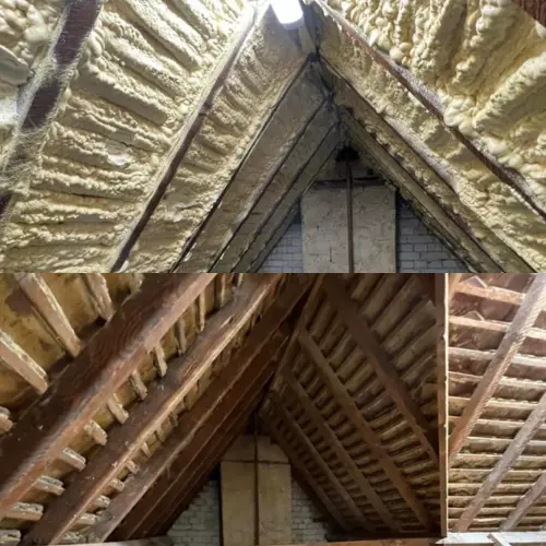 Before & After Spray Foam Insulation Removal